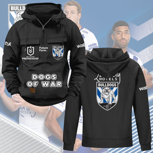 Canterbury-Bankstown Bulldogs NRL 2025 Quarter Zip Hoodie TM NTA V1