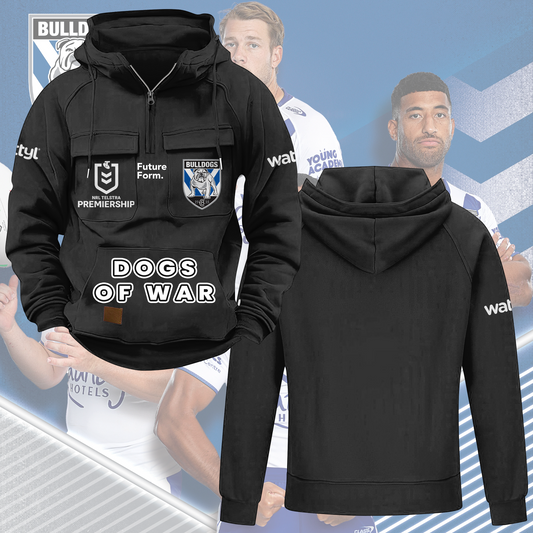 Canterbury-Bankstown Bulldogs NRL 2025 Quarter Zip Hoodie TM NTA V2