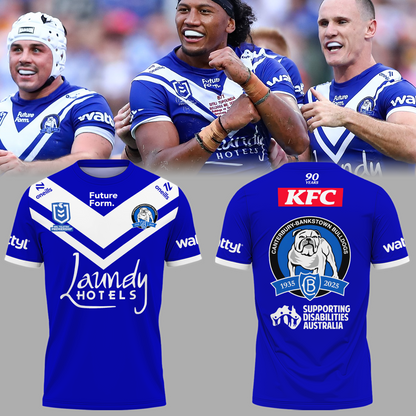 Canterbury-Bankstown Bulldogs NRL 2025 T-Shirt TM NTA V3