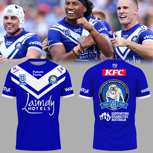 Canterbury-Bankstown Bulldogs NRL 2025 T-Shirt TM NTA V3