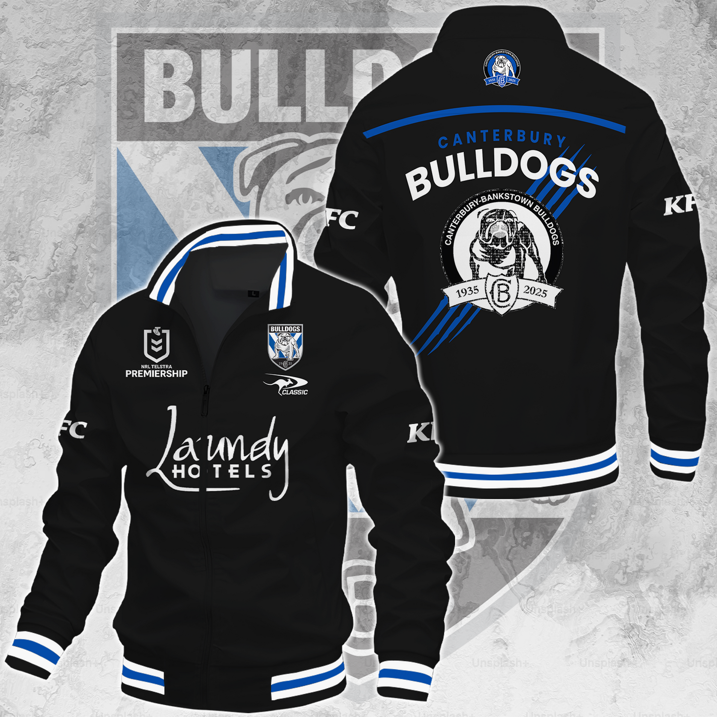Canterbury-Bankstown Bulldogs NRL 2025 The Dogs Of War Limited Edition Casual Jacket TM NTA V149