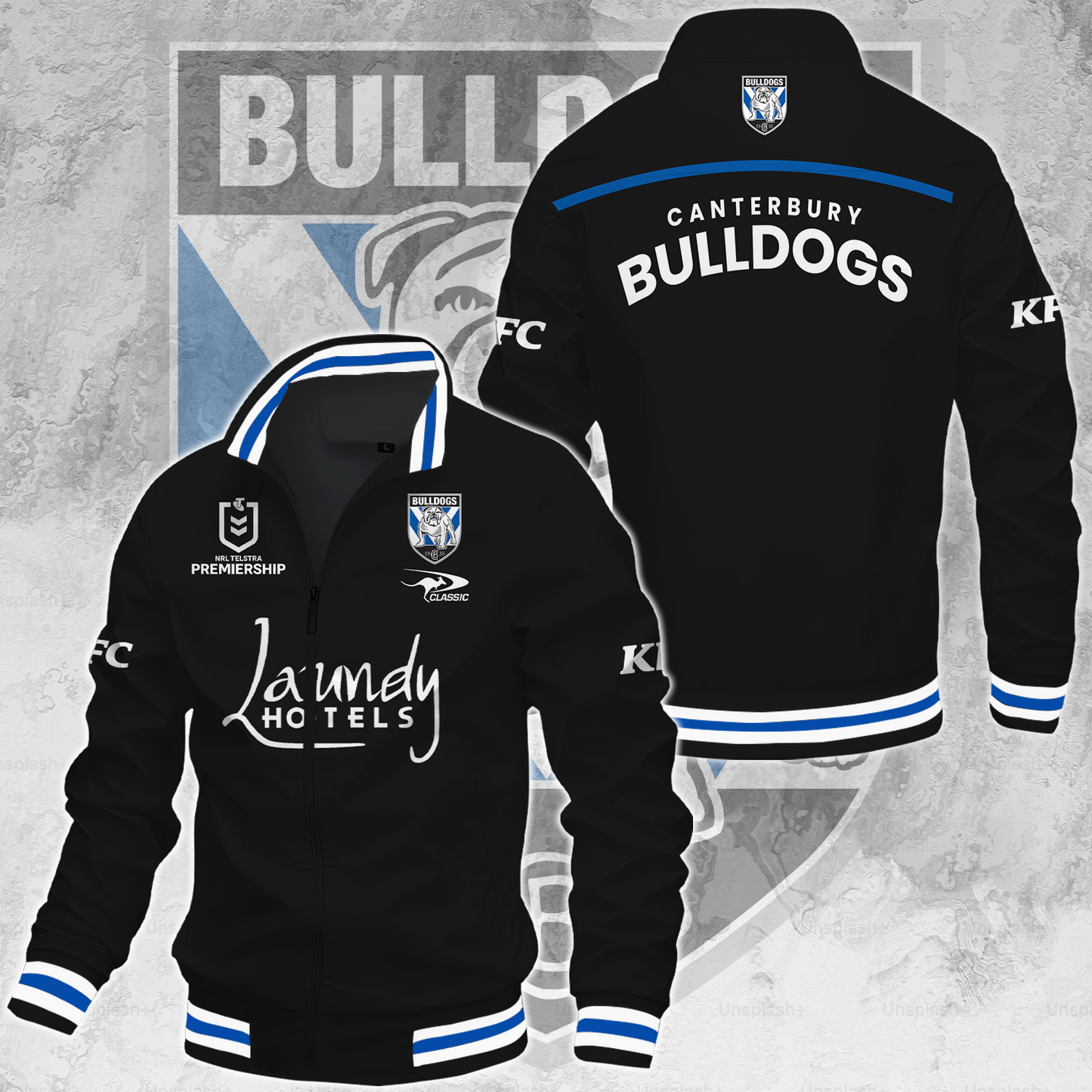 Canterbury-Bankstown Bulldogs NRL 2025 The Dogs Of War Limited Edition Casual Jacket TM NTA V150