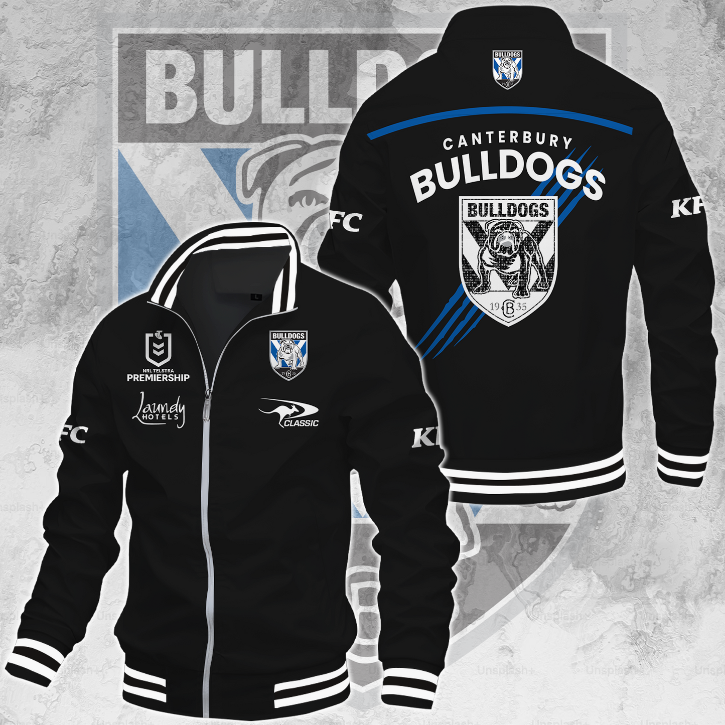Canterbury-Bankstown Bulldogs NRL 2025 The Dogs Of War Limited Edition Casual Jacket TM NTA V153