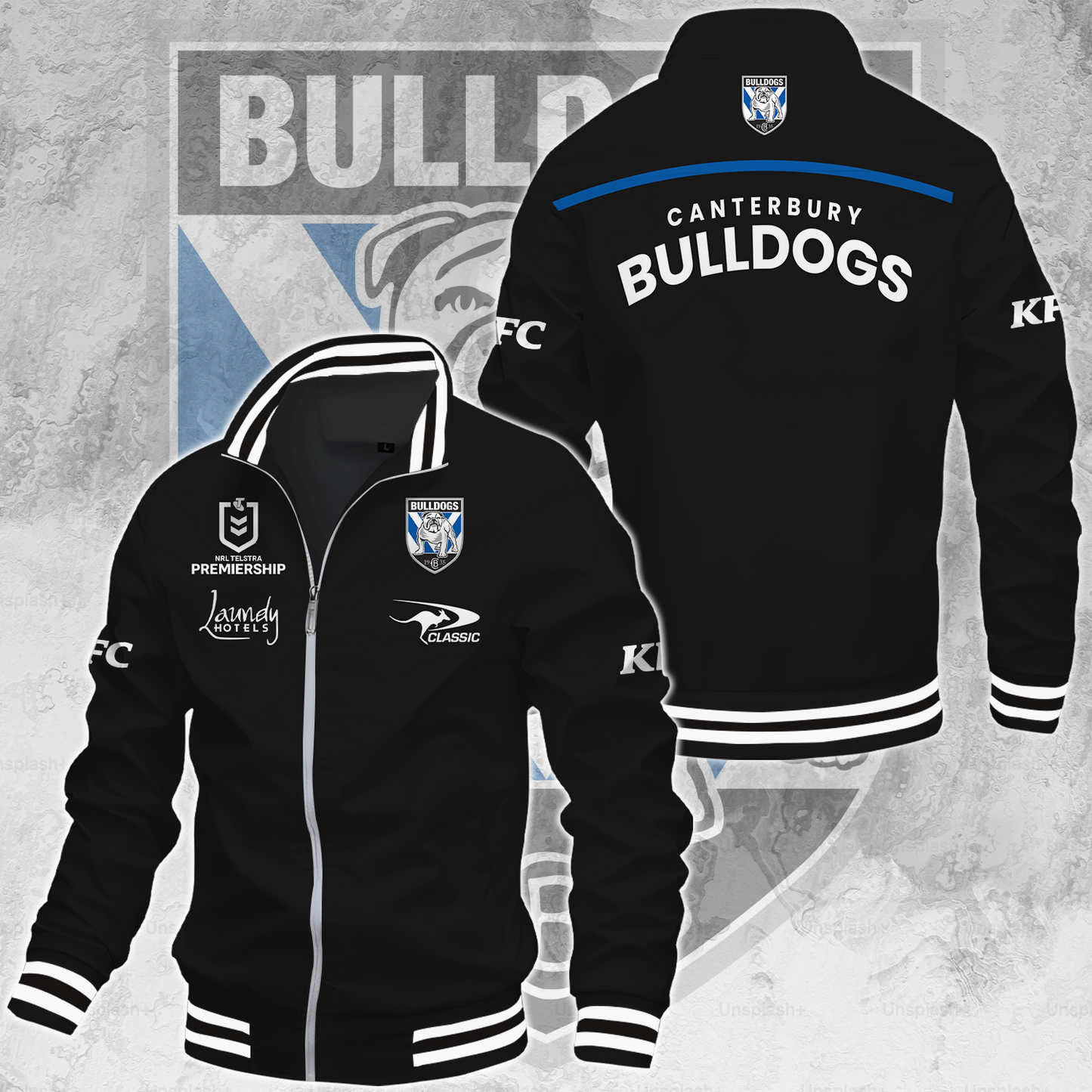 Canterbury-Bankstown Bulldogs NRL 2025 The Dogs Of War Limited Edition Casual Jacket TM NTA V155