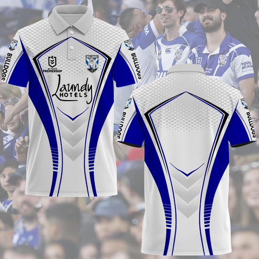 Canterbury-Bankstown Bulldogs NRL 2025 The Dogs Of War Limited Edition Polo Shirt TM NTA V11 230425
