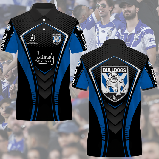 Canterbury-Bankstown Bulldogs NRL 2025 The Dogs Of War Limited Edition Polo Shirt TM NTA V13 230425