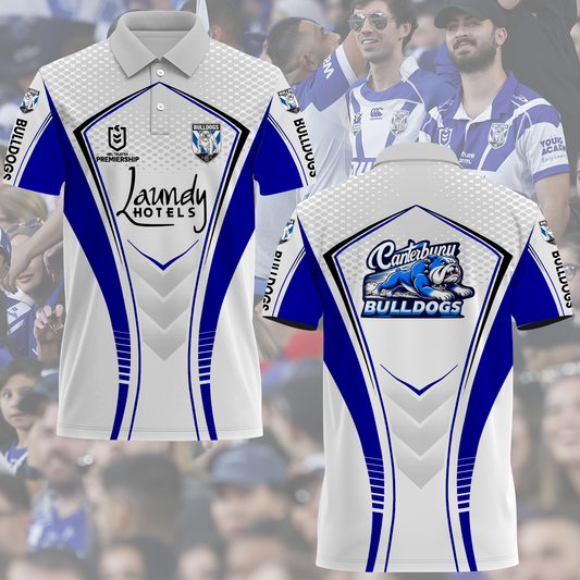Canterbury-Bankstown Bulldogs NRL 2025 The Dogs Of War Limited Edition Polo Shirt TM NTA V8 230425