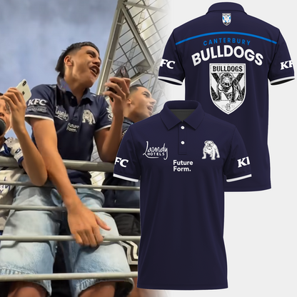 Canterbury-Bankstown Bulldogs NRL 2025 The Dogs Of War Limited Edition Polo Shirt TM V12