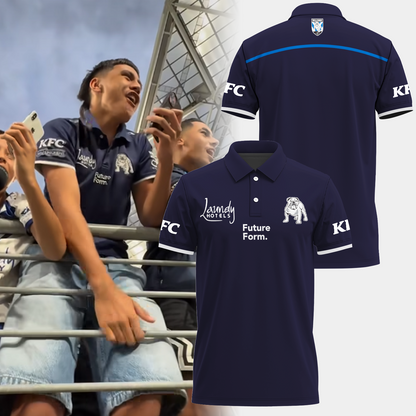 Canterbury-Bankstown Bulldogs NRL 2025 The Dogs Of War Limited Edition Polo Shirt TM V14
