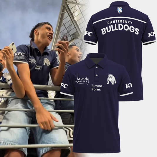 Canterbury-Bankstown Bulldogs NRL 2025 The Dogs Of War Limited Edition Polo Shirt TM V16