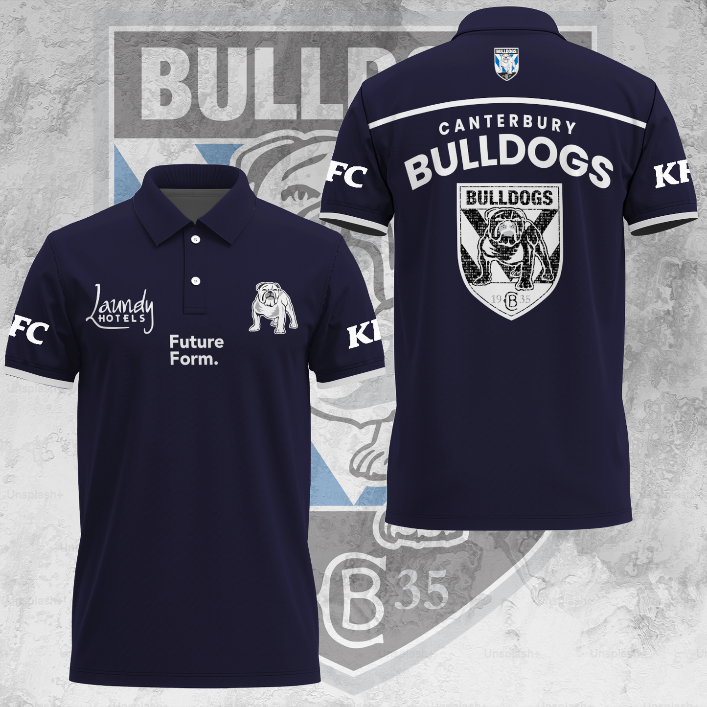 Canterbury-Bankstown Bulldogs NRL 2025 The Dogs Of War Limited Edition Polo Shirt TM V17