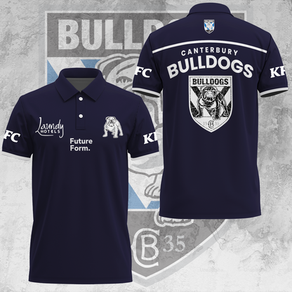 Canterbury-Bankstown Bulldogs NRL 2025 The Dogs Of War Limited Edition Polo Shirt TM V17