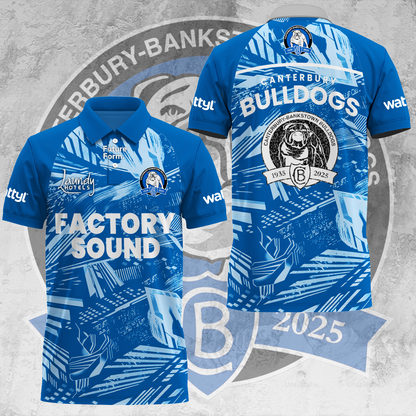 Canterbury-Bankstown Bulldogs NRL 2025 The Dogs Of War Limited Edition Polo Shirt TM V2