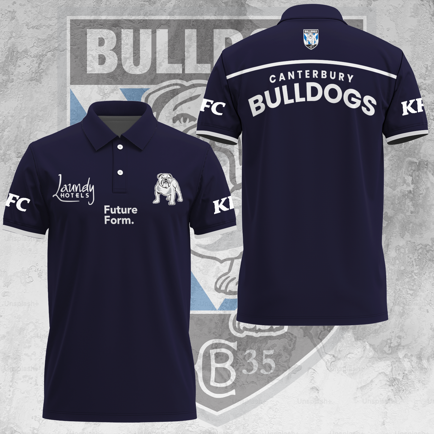 Canterbury-Bankstown Bulldogs NRL 2025 The Dogs Of War Limited Edition Polo Shirt TM V21