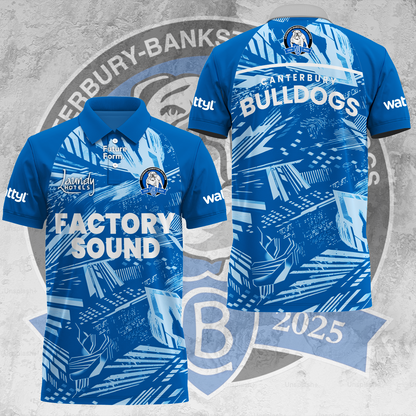 Canterbury-Bankstown Bulldogs NRL 2025 The Dogs Of War Limited Edition Polo Shirt TM V3