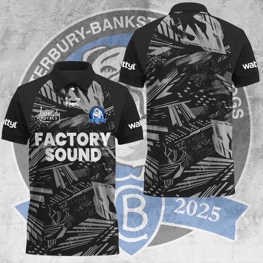 Canterbury-Bankstown Bulldogs NRL 2025 The Dogs of War Limited Edition Polo Shirt TM V4