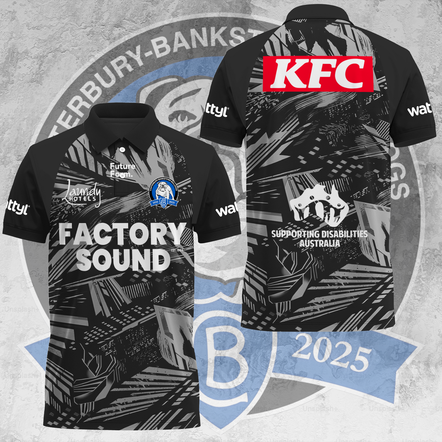 Canterbury-Bankstown Bulldogs NRL 2025 The Dogs of War Limited Edition Polo Shirt TM V5