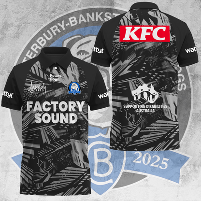 Canterbury-Bankstown Bulldogs NRL 2025 The Dogs of War Limited Edition Polo Shirt TM V5