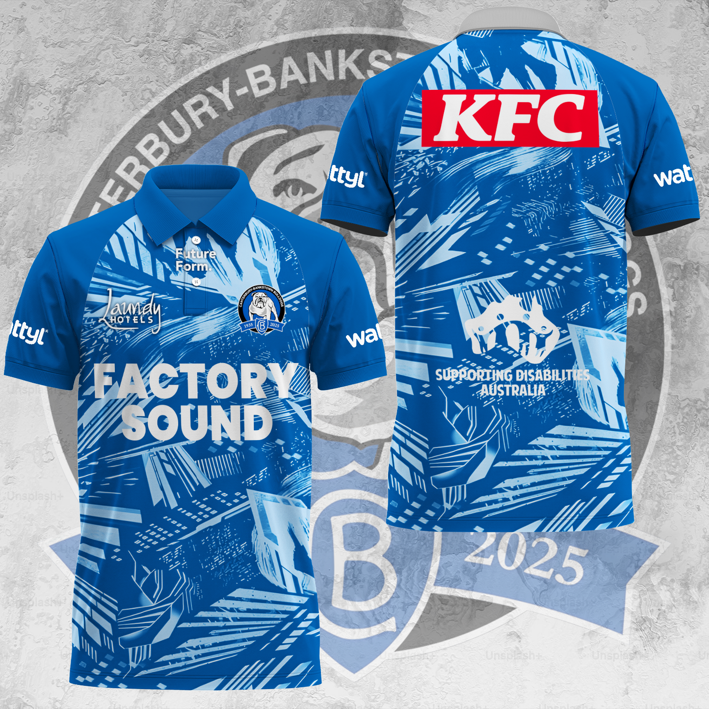 Canterbury-Bankstown Bulldogs NRL 2025 The Dogs Of War Limited Edition Polo Shirt TM V5