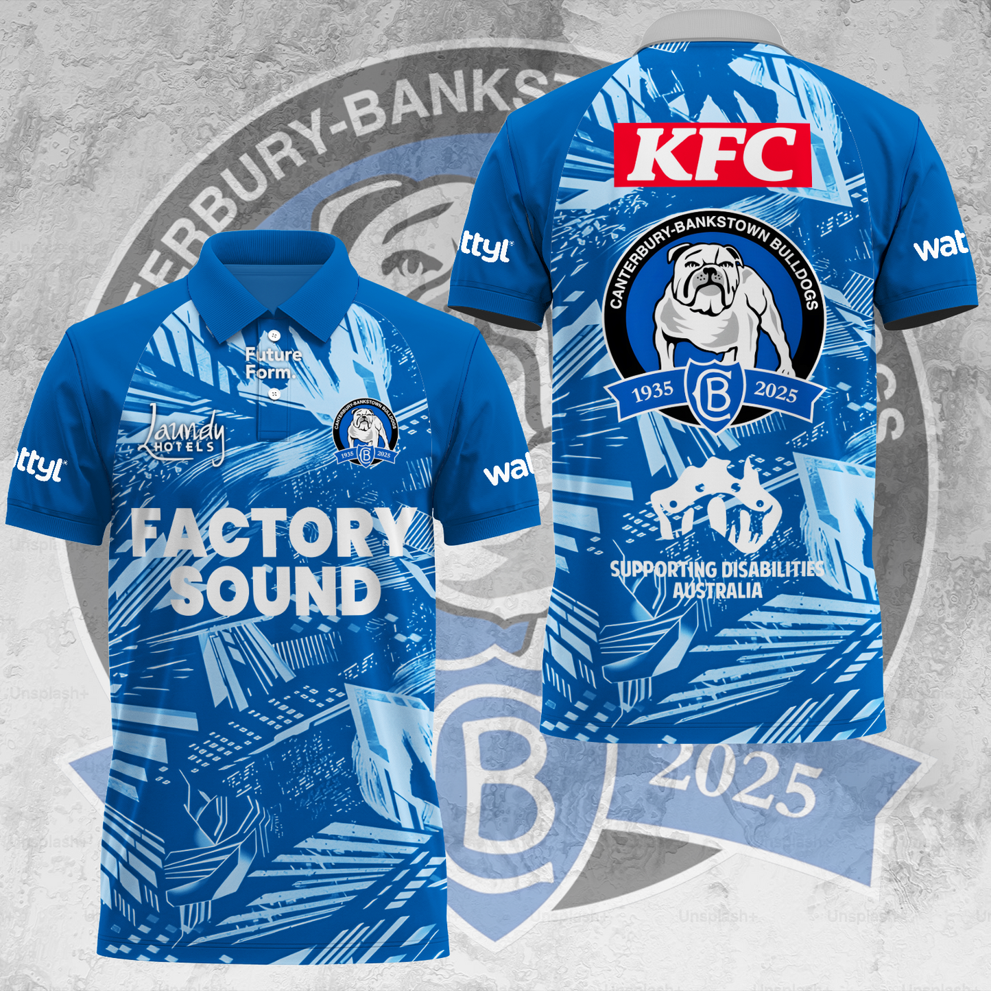 Canterbury-Bankstown Bulldogs NRL 2025 The Dogs Of War Limited Edition Polo Shirt TM V6