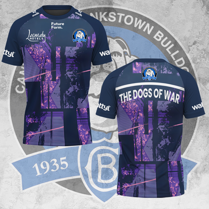 Canterbury-Bankstown Bulldogs NRL 2025 The Dogs Of War Limited Edition T-Shirt TM V14