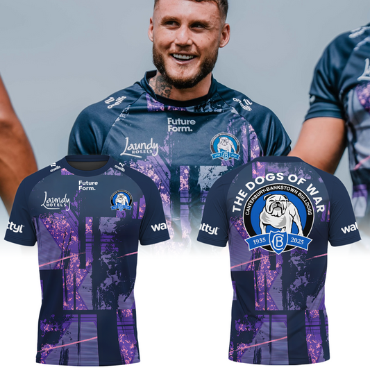 Canterbury-Bankstown Bulldogs NRL 2025 The Dogs Of War Limited Edition T-Shirt TM V2