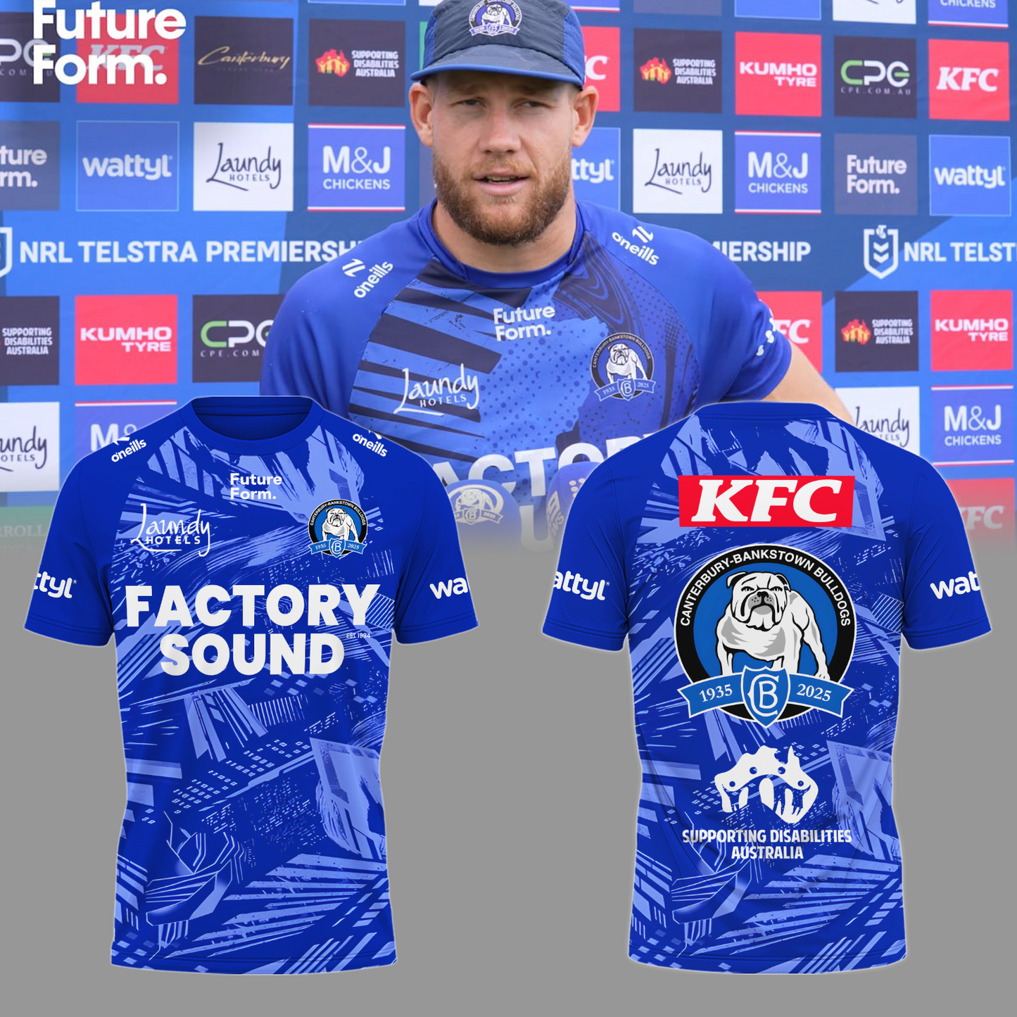 Canterbury-Bankstown Bulldogs NRL 2025 The Dogs of War Limited Edition T-Shirt TM V3