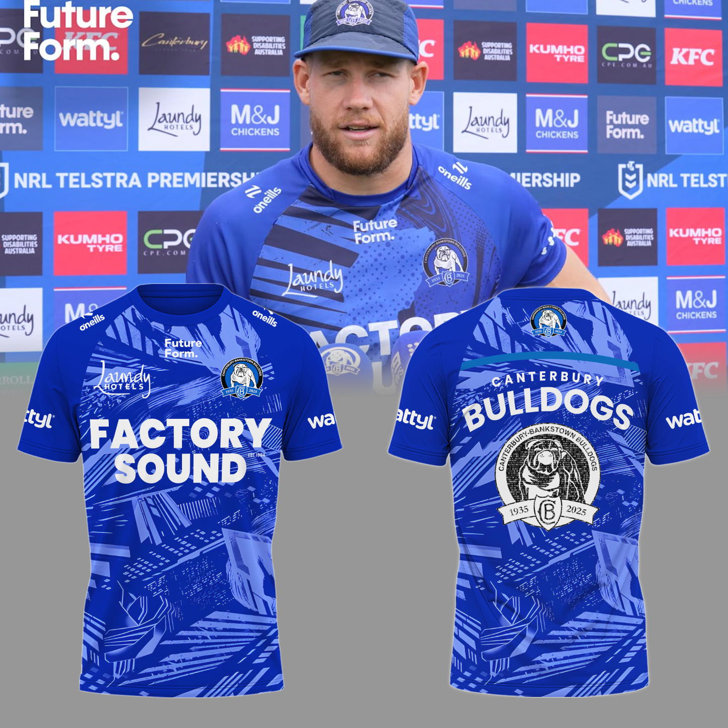 Canterbury-Bankstown Bulldogs NRL 2025 The Dogs of War Limited Edition T-Shirt TM V5