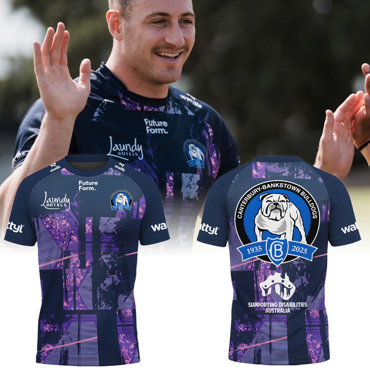 Canterbury-Bankstown Bulldogs NRL 2025 The Dogs Of War Limited Edition T-Shirt TM V6