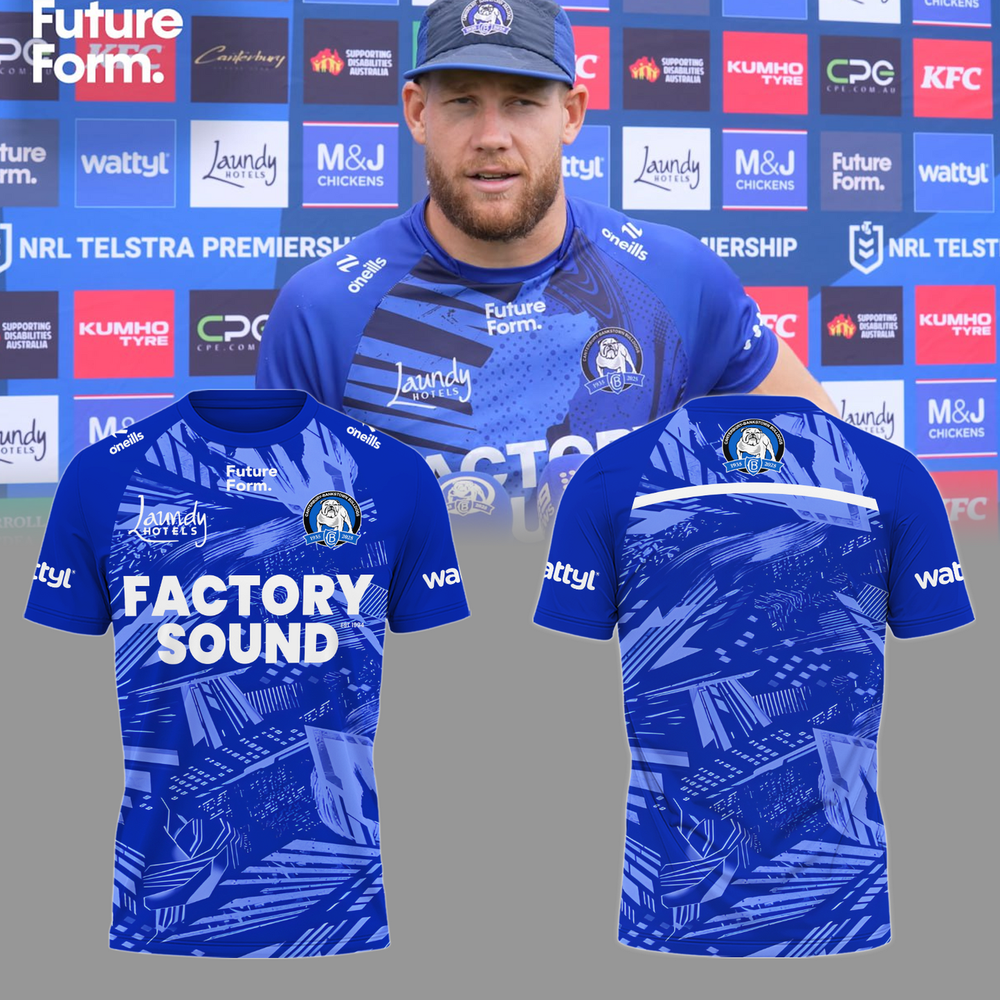 Canterbury-Bankstown Bulldogs NRL 2025 The Dogs of War Limited Edition T-Shirt TM V4 NTA