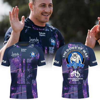 Canterbury-Bankstown Bulldogs NRL 2025 The Dogs Of War Limited Edition T-Shirt TM V7