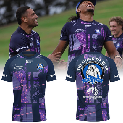 Canterbury-Bankstown Bulldogs NRL 2025 The Dogs Of War Limited Edition T-Shirt TM V8
