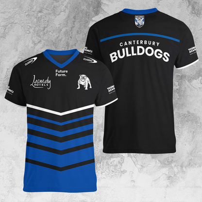 Canterbury-Bankstown Bulldogs NRL 2025 The Dogs Of War Limited Edition V-neck T-Shirt TM NTA V2