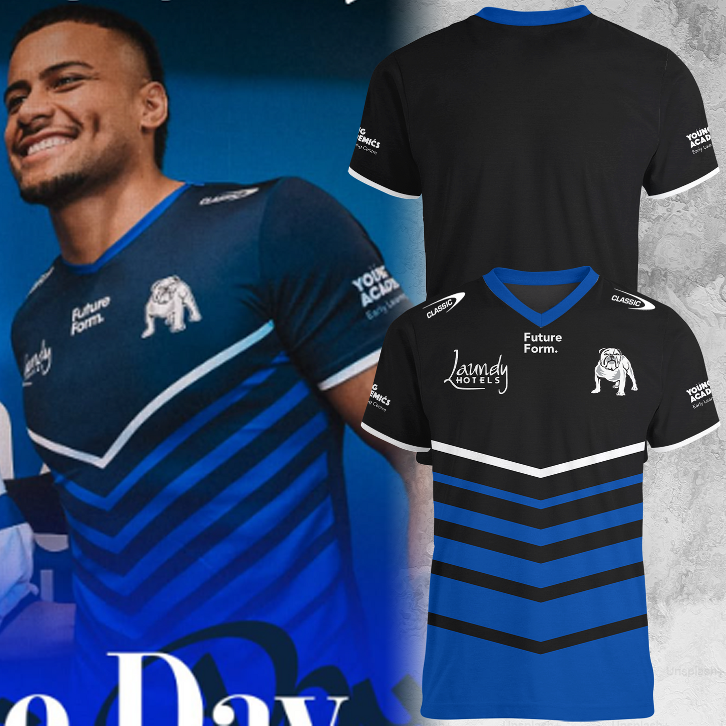Canterbury-Bankstown Bulldogs NRL 2025 The Dogs Of War Limited Edition V-neck T-Shirt TM NTA V5
