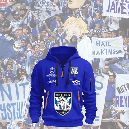 Canterbury-Bankstown Bulldogs NRL 2025 Zipper Hoodie TM NTA V10
