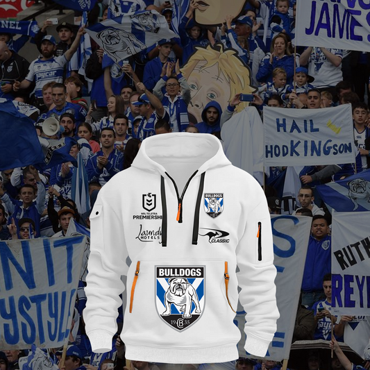 Canterbury-Bankstown Bulldogs NRL 2025 Zipper Hoodie TM NTA V4