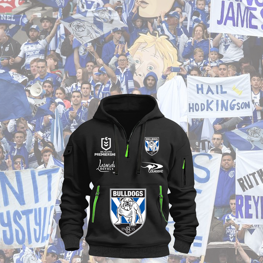 Canterbury-Bankstown Bulldogs NRL 2025 Zipper Hoodie TM NTA V8