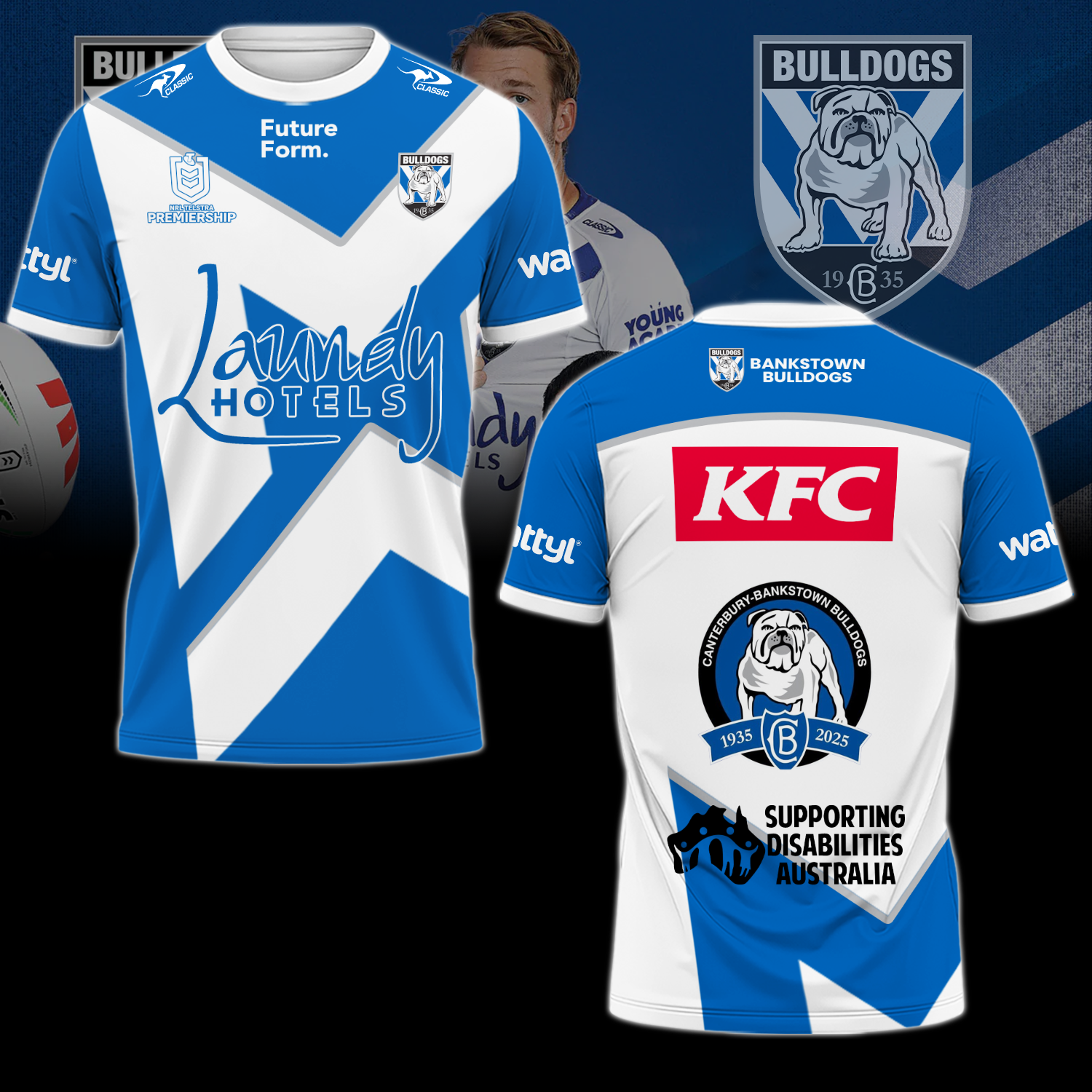 Canterbury-Bankstown Bulldogs NRL Dog Of War Limited Edittion T-Shirt TM V1