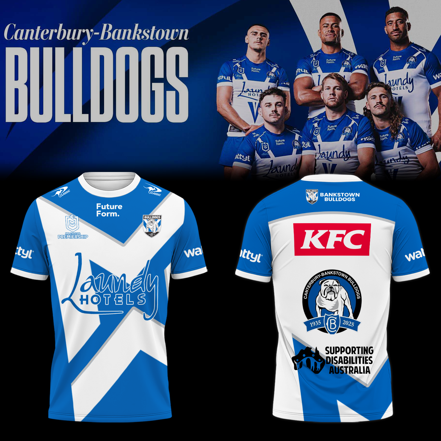 Canterbury-Bankstown Bulldogs NRL Dog Of War Limited Edittion T-Shirt TM V2