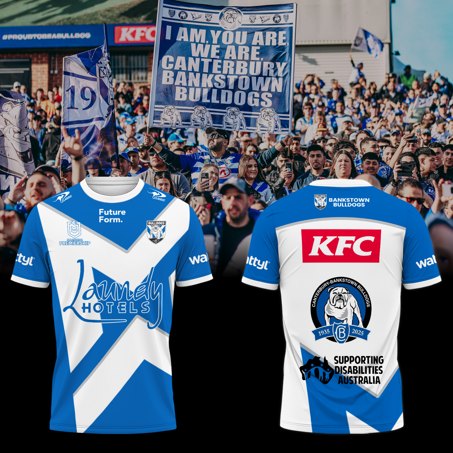 Canterbury-Bankstown Bulldogs NRL Dog Of War Limited Edittion T-Shirt TM V4