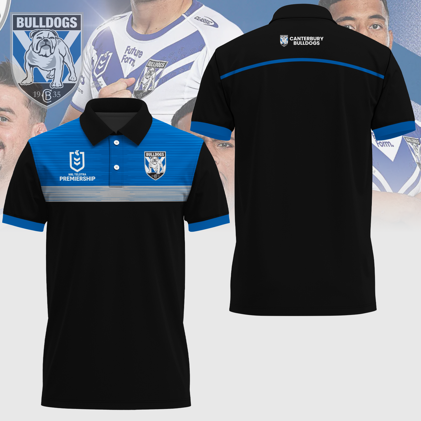 Canterbury-Bankstown Bulldogs NRL Limited Edition Polo Shirt TM - Super Savings When Buying Combo V4