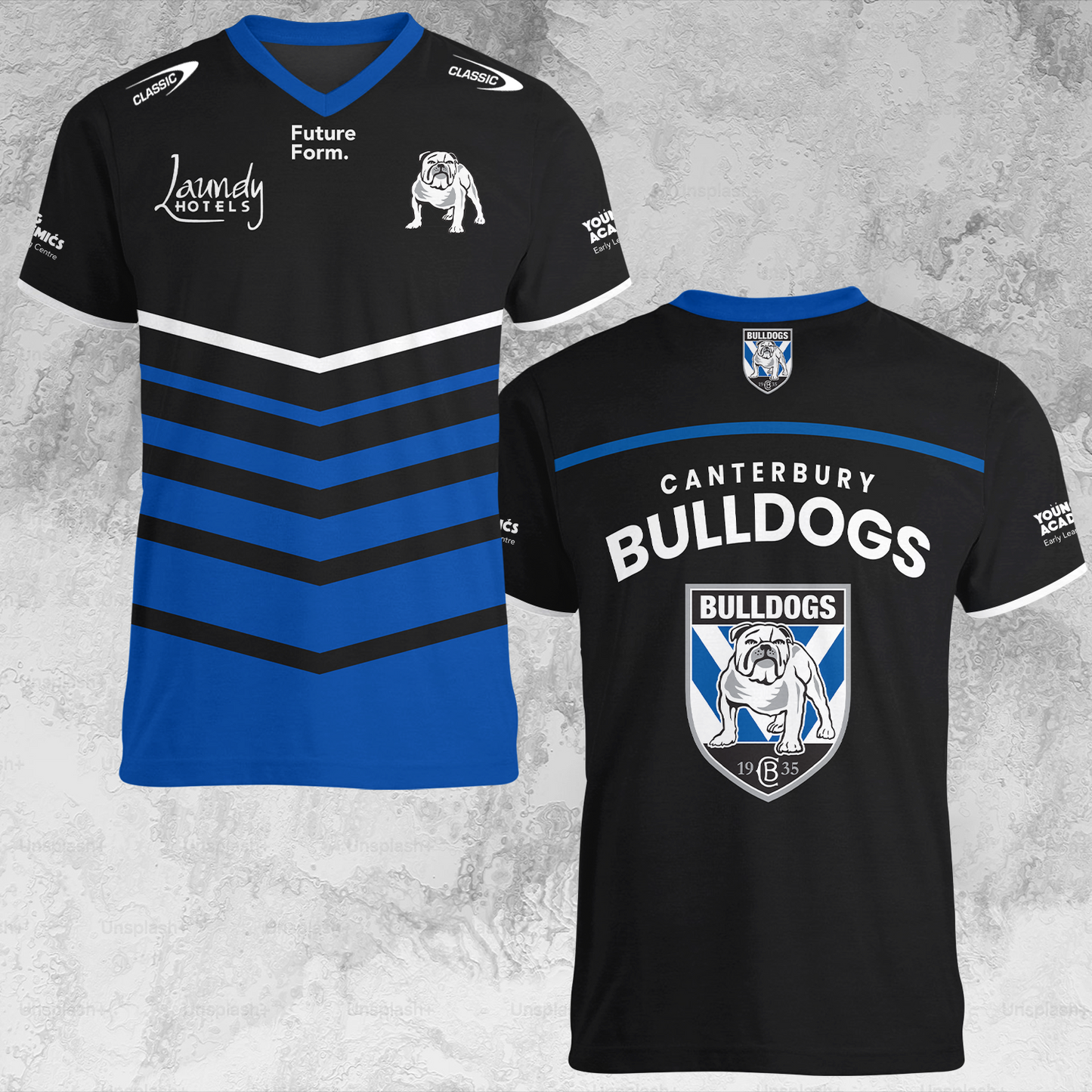 Canterbury Bulldogs 1 The Dogs Of War NRL 2025 Limited Edition V-neck T-Shirt TM NTA V1