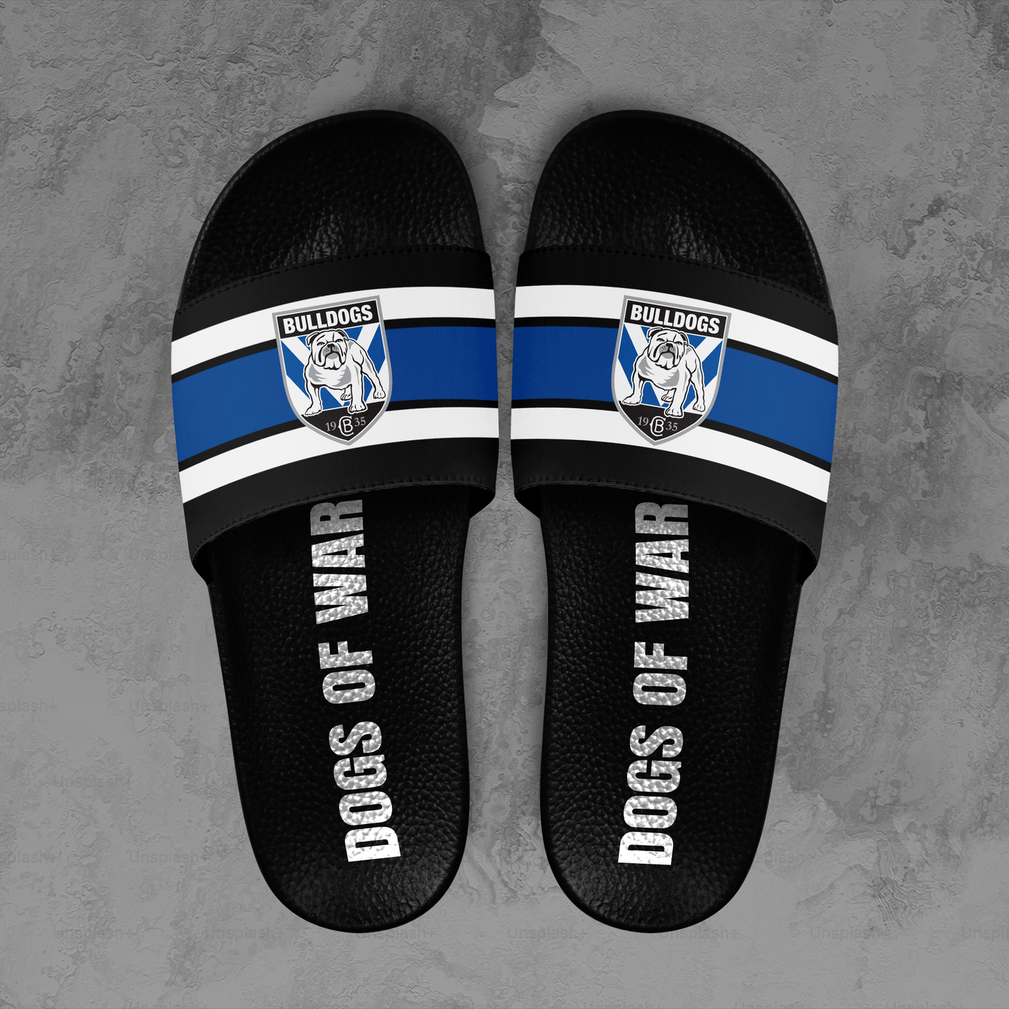 Canterbury Bulldogs 3 NRL 2025 Limited Edition Slide Sandals TM NTA V1