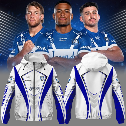 Canterbury Bulldogs 3 NRL 2025 Windbreaker Jacket TM NTA V1
