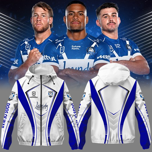 Canterbury Bulldogs 3 NRL 2025 Windbreaker Jacket TM NTA V1