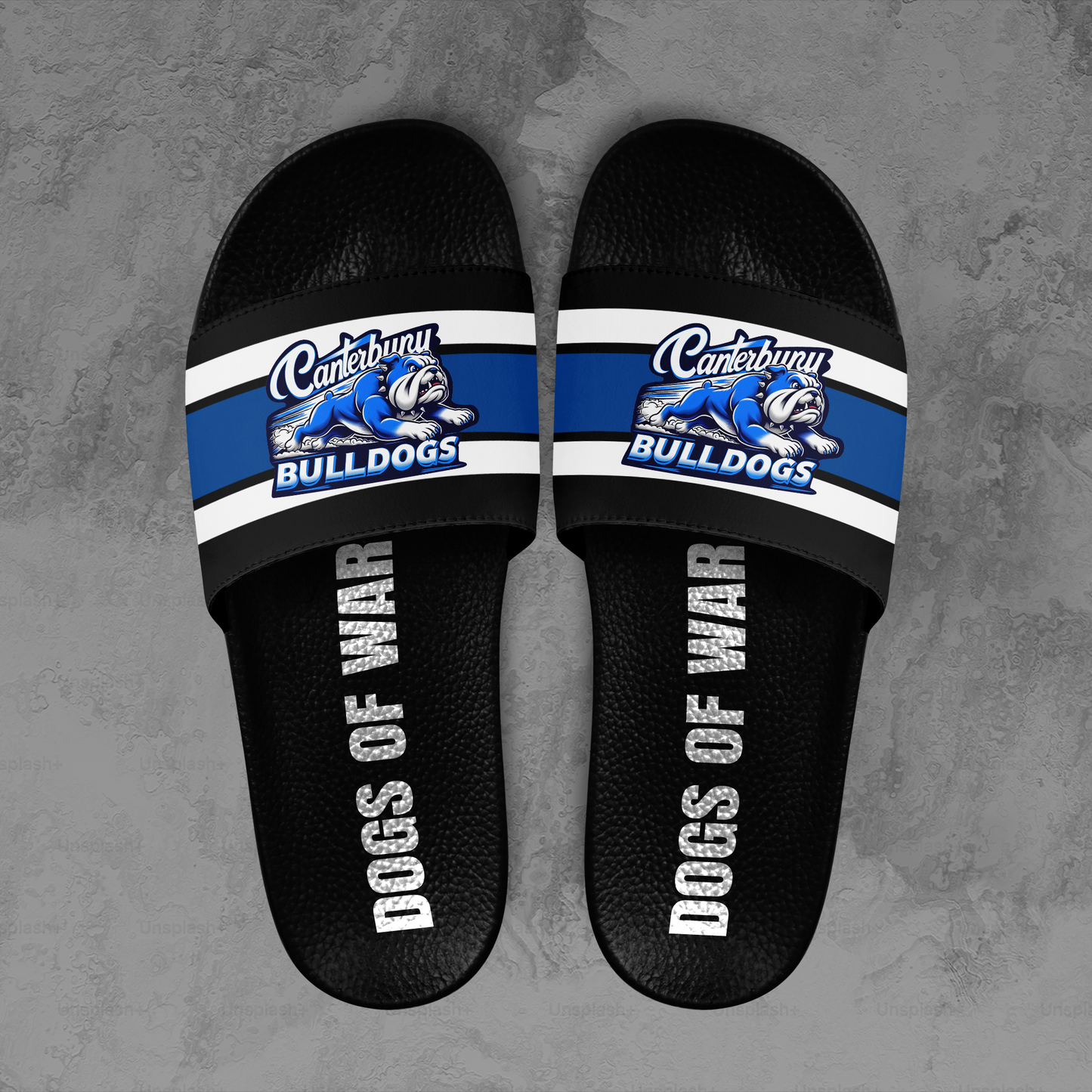 Canterbury Bulldogs 4 NRL 2025 Limited Edition Slide Sandals TM NTA V1