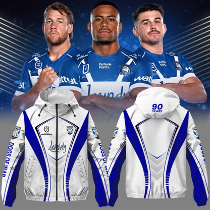 Canterbury Bulldogs 4 NRL 2025 Windbreaker Jacket TM NTA V1