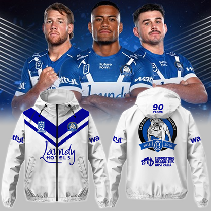 Canterbury Bulldogs NRL 2025 Windbreaker Jacket TM NTA V1