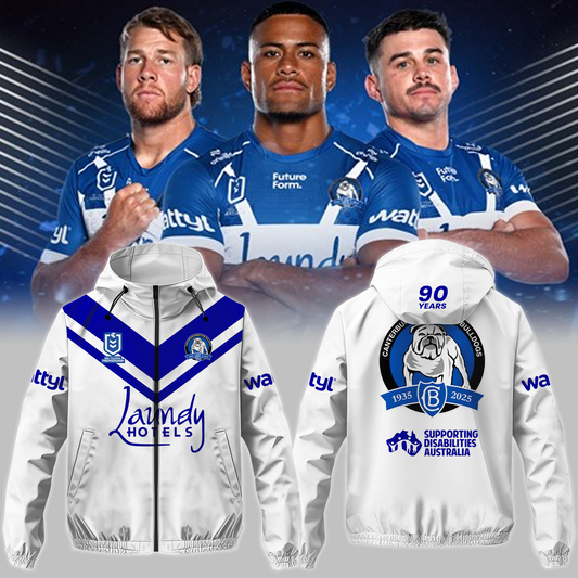 Canterbury Bulldogs NRL 2025 Windbreaker Jacket TM NTA V1