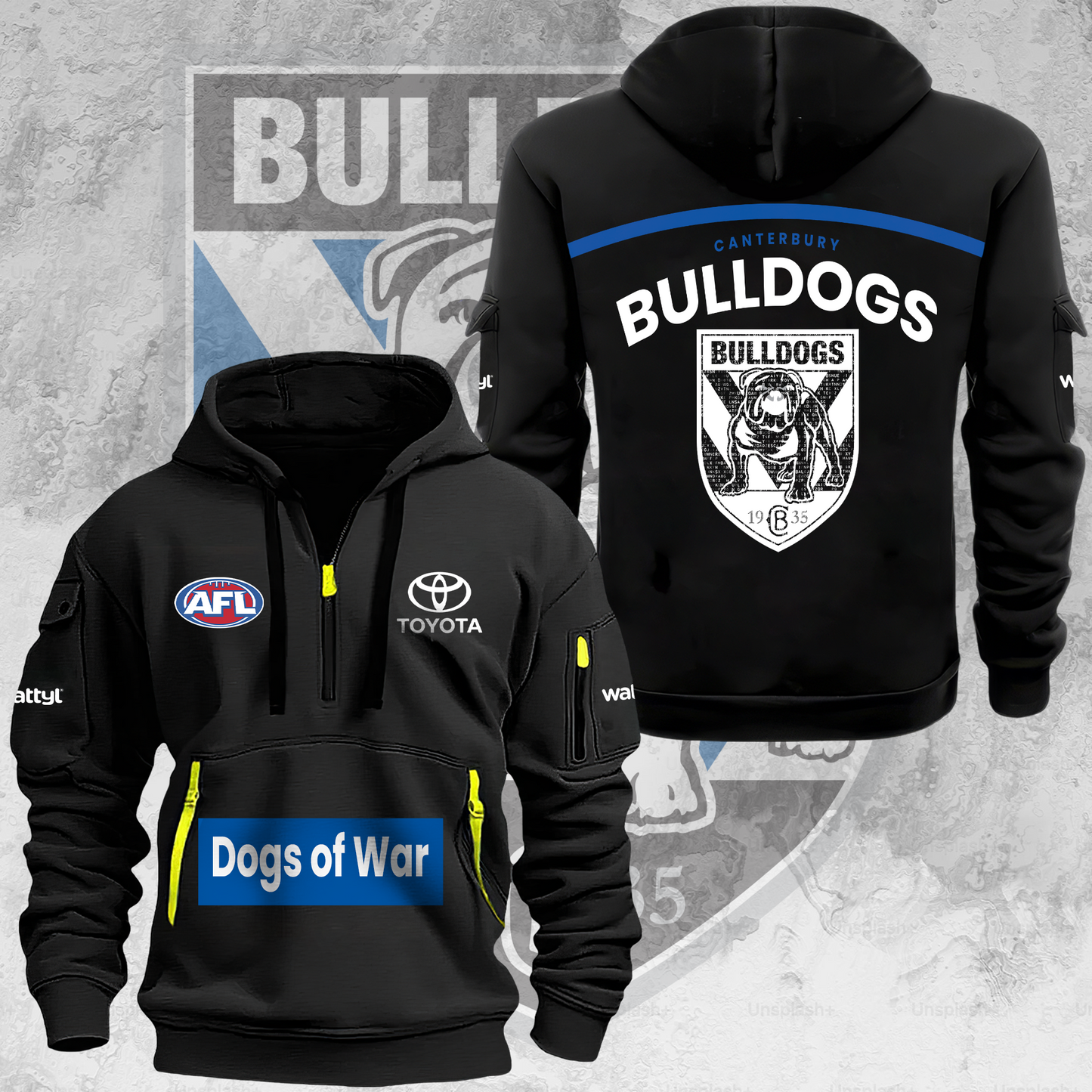 Canterbury Bulldogs NRL Big Fan Limited Edition Zipper Hoodie TM V1